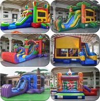 Château gonflable à thème Clown Joyeux Justfun BH-012, modèle facile à installer, en vente