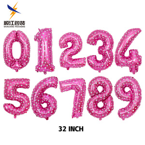 1 unidad de globos de aluminio de 40 pulgadas con forma de número, globos de foil para decoración de fiestas de cumpleaños y bodas, OEM ODM, ¡los más vendidos! - Product Image 4