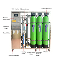 Système de filtration d'eau commercial par osmose inverse 250 500 1000 L/h pour ligne de production d'eau en bouteille et en sachet