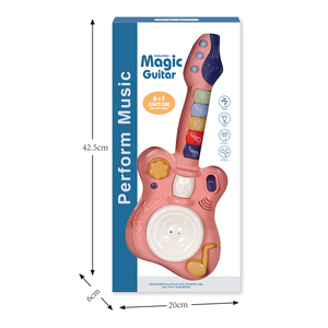 لعبة أطفال موسيقية تعليمية مبكرة ، غيتار إلكتروني مع ضوء - Product Image 5
