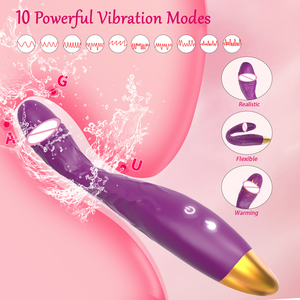 Varita vibradora adultos juguetes <span class=keywords><strong>sexuales</strong></span> <span class=keywords><strong>femeninos</strong></span> masajeador Personal con 10 potentes vibraciones y función de calefacción, consolador vibrador para clítoris - Product Image 1