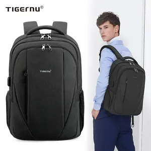 Tigernu T-B3399 Chống Thấm Nước Chống Trộm Đơn Giản Ba Lô Túi Mochila Người Đàn Ông Máy Tính Xách Tay Ba Lô Với USB Sạc Cổng