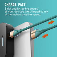 Kabel Charger LDNIO LS632 30W untuk Ponsel, Kabel Data Komunikasi Pengisian Cepat 2 Meter USB Tipe C