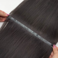 100% Vierge Cheveux Humains Trou Armure Extensions De Cheveux Papillon XO Extensions De Cheveux Trame Avec Trous Double Dessiné Épais Fin