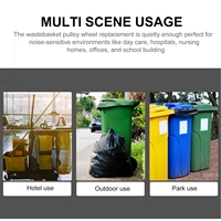Roues de remplacement pour poubelle, poulie pour poubelle, poulie pour bac à déchets, pièces et accessoires pour poubelle