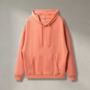 เสื้อฮู้ดโอเวอร์ไซส์ผู้ชาย ผ้าฟลีซ สีพื้น มีกระเป๋า สวมใส่สบายๆ สำหรับฤดูใบไม้ร่วง แขนปกติ ผ้าฝ้าย 100% ดีไซน์ถัก - Product Image 5