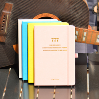 Gran oferta, cuaderno creativo A5, elegante cubierta de cuero elástica, diseño impreso para uso diario para estudio, reuniones artísticas de negocios
