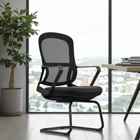 Nouvelle arrivée 2023, chaise de bureau ergonomique moderne à dossier haut, chaise d'ordinateur en tissu maillé, accoudoirs en forme de T, garantie de 3 ans