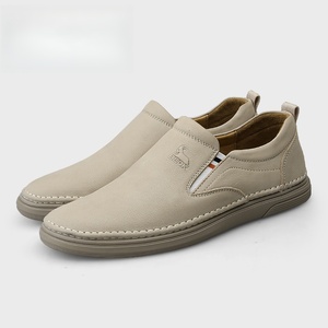 Chaussures d'affaires pour hommes respirantes en cuir véritable à semelle souple et lacets, nouvelle collection 2025, avec doublure en peluche, toutes saisons - Product Image 1