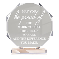 Trophée en cristal gravé avec logo personnalisé, cadeau d'affaires, vente en gros, trophée de récompense en verre personnalisable et designable