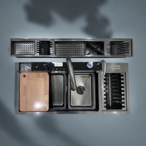 2025 New style Multi Function Stainless Steel 304 Nano Black Surface <strong>sink</strong> Handmade Wash Basin <strong>Kitchen</strong> <strong>Sink</strong> with dish rack - Product Image 1