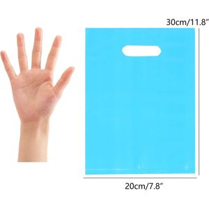 Bolsa de Compras de Plástico Colorida de 7.8x11.8 Pulgadas con Asa, Bolsa Desechable para Mercancía Minorista para Uso Comercial - Product Image 3
