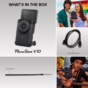 กล้องวิดีโอ Power V10 Compact 4K สำหรับวีล็อกกิ้ง เลนส์มุมกว้าง 19 มม. พร้อมระบบตรวจจับใบหน้า ไมโครโฟนในตัว และขาตั้งสำหรับถ่ายวีล็อกกิ้งวิดีโอ 4K แบบสด - Product Image 5