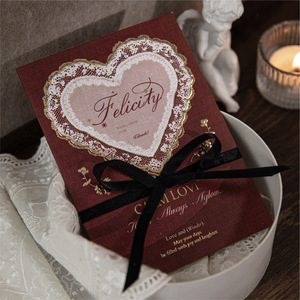 Ensemble de cartes de vœux et d'enveloppes en papier kraft blanc avec impression typographique dorée, série Lace Verse, Bénédiction sophistiquée - Product Image 4