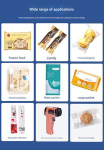 Alta eficiencia 350 Auomaic Horizonal Cake Donu Chocolae máquina de envolver hree Servo bolsa de plástico en bolsas película tamaño personalizado - Product Image 3