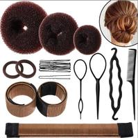 Nouveaux accessoires de salon personnalisables : outils capillaires, filets à cheveux extensibles en nylon, ensemble de chignons et peignes à queue de cheval