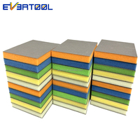 EVERTOOL Éponge de ponçage flexible en micro-maille, bloc de ponçage manuel abrasif multi-surfaces pour profils, contours et travaux de détail