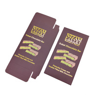 Boîte d'emballage de barre de chocolat pliante sucrée de qualité alimentaire en or de luxe avec logo personnalisé