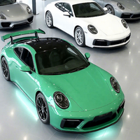 Film Vinyle Auto-Adhésif PET Auto-Réparant Effet Cristal Vert Pinellia Brillant pour Covering Automobile 5FTx55FT – Vente Directe Usine de Guangzhou