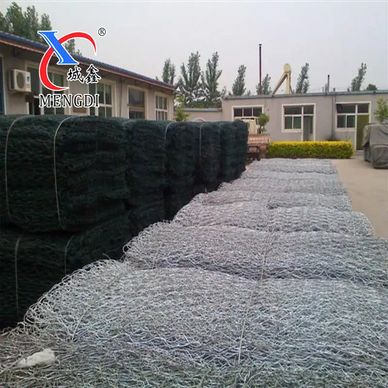 2x1x1 cao kẽm tráng nhúng nóng mạ kẽm gabion lục giác dây lưới đá hộp cho hàng rào Tường Lồng