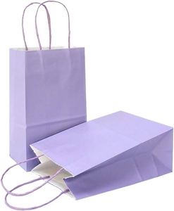 Custom Purple Lavender Square Bottom Kraft Bags Lamination Business Birthday <b>Wedding</b> Shopping Biodegradable Eco-Friendly - Product Image 1