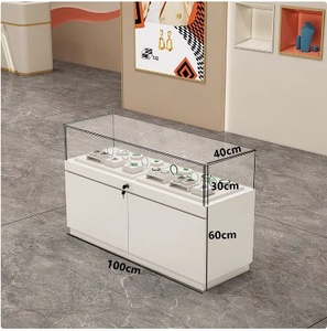 Vetrina Espositiva per Gioielli in Vetro, Pannello Artificiale Senza Vernice <span class=keywords><strong>Bianco</strong></span> Trasparente per Negozi di Telefonia, Musei, Antiquariato, Giada e Oggetti Culturali - Product Image 3