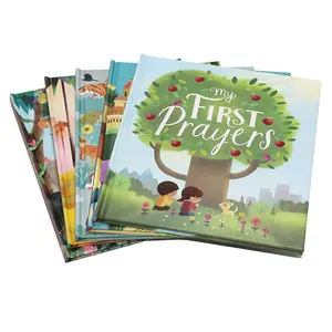 Desain kustom dicetak balita softcover puzzle Sekolah Pendidikan membaca buku Aktivitas untuk anak-anak