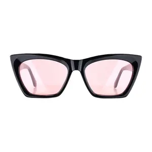 Mode Zonnebril Oem Premium Luxe Design Candy Square Cat Eye Acetaat Zonnebril Hoge Kwaliteit Voor Vrouwen Brillen