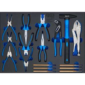 BGS Tool Tray 3/3: <b>Hammer</b>, Pliers, <b>Pin</b> Punch Set 17 pcs. - Product Image 1