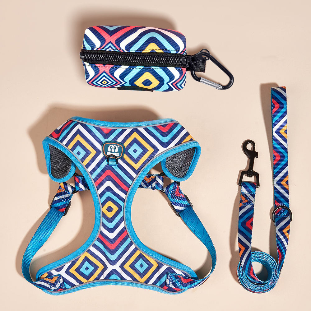 Géométrie bleue 3 Pcs