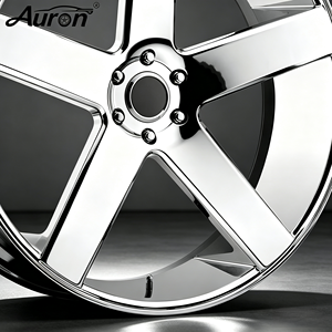 Jante en alliage d'aluminium Auron 5 branches polie monobloc moulée pour la mise à niveau des voitures particulières - Product Image 2