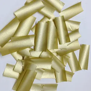 Confeti de papel tisú dorado y plateado, bolsa limpia a granel, hecha de papel reciclado