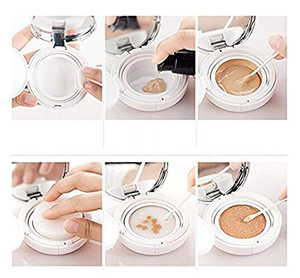 Wholesale Customized Recyclable ABS <b>Plastic</b> Air Cushion Case Foundation BB Cream Cosmetic Packaging Box 15g <b>Mirror</b> Sponge Powder - Product Image 5
