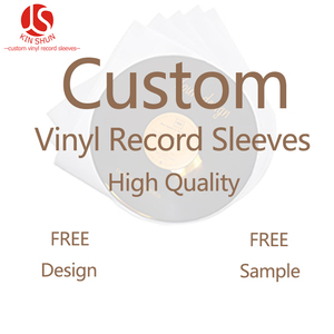 Housse de protection pour disques vinyles en papier épais, finition mate extérieure, transparente, ronde, 12 pouces, avec logo personnalisé en usine - Product Image 1