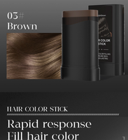 Bâton de coloration capillaire à formule douce, étiquette privée personnalisée, utilisation simple, couvrant les cheveux blancs, un peigne de bâton de coloration capillaire noir de jais