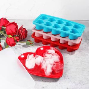 Heart Shaped <b>Silicone</b> Mold with PP Lid 10 Cavities Ice Cube Tray Candy Chocolate <b>Baking</b> Mold BPA Free Reusable Kitchen Tool - Product Image 4