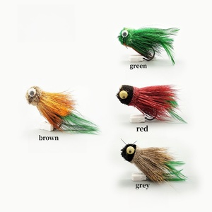 Cheveux de cerf de haute qualité 57.5mm mouches appâts de pêche natation appâts artificiels avec crochet barbelé utilisé pour l'<span class=keywords><strong>eau</strong></span> salée et l'<span class=keywords><strong>eau</strong></span> <span class=keywords><strong>douce</strong></span> - Product Image 5