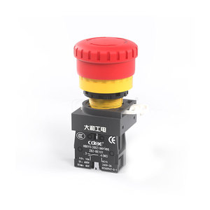 Waterproof Button Y5 Series Plastic Waterproof Ip65 1no1nc Red 22mm Switch Emergency Stop Button For Power Control Box