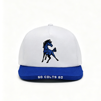 Gorra Deportiva de 5 Paneles con Visera Plana, Bordado de Animales y Caballos, Personalizada de Fábrica BSCI, de Alta Calidad para Hombre