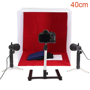 Nhà sản xuất bán buôn 50x50cm vuông nhiếp ảnh Ánh sáng lều <span class=keywords><strong>Kit</strong></span> với 4 nền vải Softbox Máy ảnh chụp phụ kiện - Product Image 5