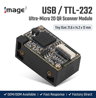 Pemindai Barcode 1D/2D QR Global Shutter Mini Fixed Mount Image M3S02R 300dpi 200 Pemindaian/detik Antarmuka USB COM Stok Tersedia