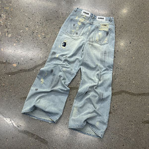 <span class=keywords><strong>Pantalones</strong></span> <span class=keywords><strong>Cortos</strong></span> <span class=keywords><strong>Vaqueros</strong></span> Holgados de Diseño Antiguo, Estilo Grunge, <span class=keywords><strong>Rotos</strong></span>, Hip Hop, Streetwear, Pierna Ancha, Lavados, Capri para <span class=keywords><strong>Hombre</strong></span> - Product Image 2