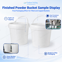 Machine de remplissage et de capsulage automatique Eastbest pour seaux de poudre avec placement précis du couvercle et convoyeur de sortie à pression serrée