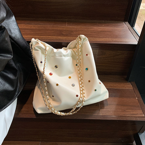 <span class=keywords><strong>Bolsa</strong></span> <span class=keywords><strong>de</strong></span> <span class=keywords><strong>basura</strong></span> con cadena para mujer, nueva red burst, sentido avanzado, luz <span class=keywords><strong>de</strong></span> lujo, color, diamante, gran capacidad, bolso <span class=keywords><strong>de</strong></span> mano para mujer - Product Image 3