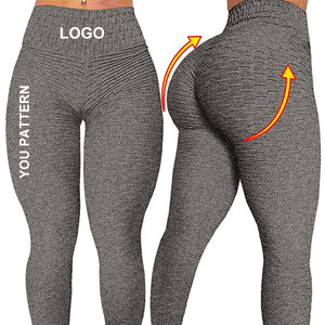 Ladies Colorful Fitness Tight Jacquard <strong>Bubble</strong> Pants High Waist <strong>Booty</strong> Scrunch Yoga Pants Push up Workout Gym <strong>Leggings</strong> - Product Image 4