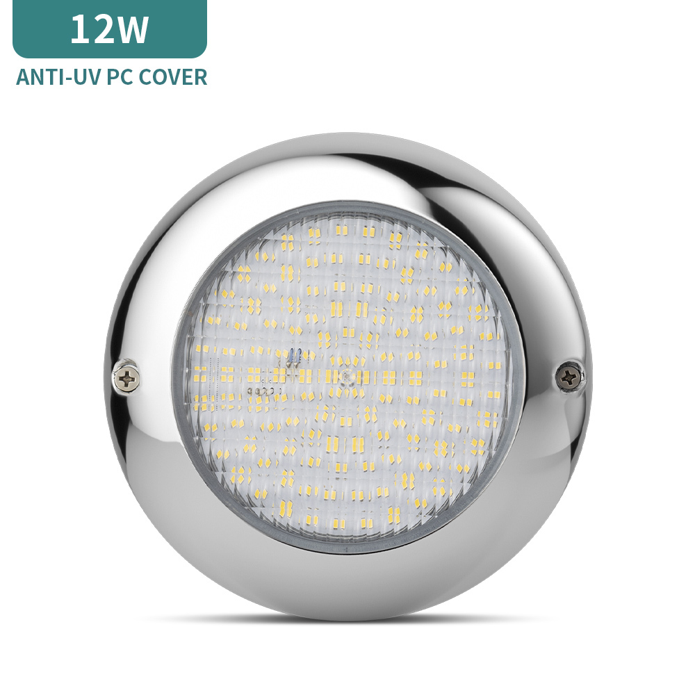 12W 150MM IP68 Stainless Steel Wall Mounted Pool Lights