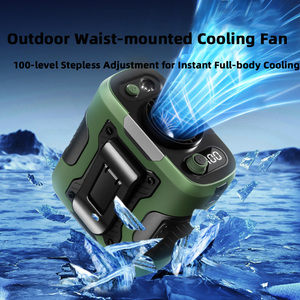 100 cấp tốc độ 13500 vòng/phút luồng không khí mạnh mẽ thắt lưng di động Clip Quạt đeo vành đai cá nhân Quạt sạc pin 24h thời gian sử dụng - Product Image 6