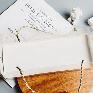 Custom Recyclable <b>Transparent</b> PET with Handle Portable clear <b>Transparent</b> <b>Cake</b> <b>Box</b> - Product Image 5