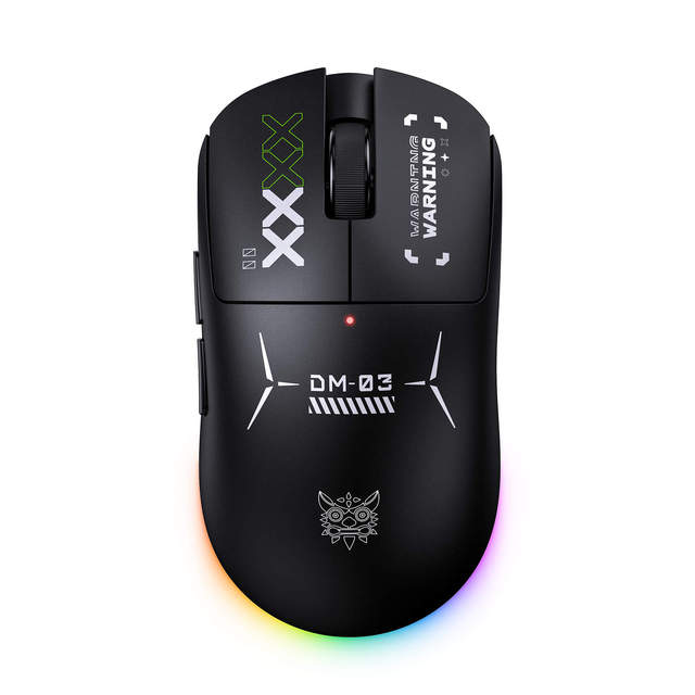 New Wireless Mouse Wholesale ONIKUMA DM03 Three Mode PAW3311 Rechargeable 500mAh 12000DPI RGB Gaming Mouse Customized LOGO