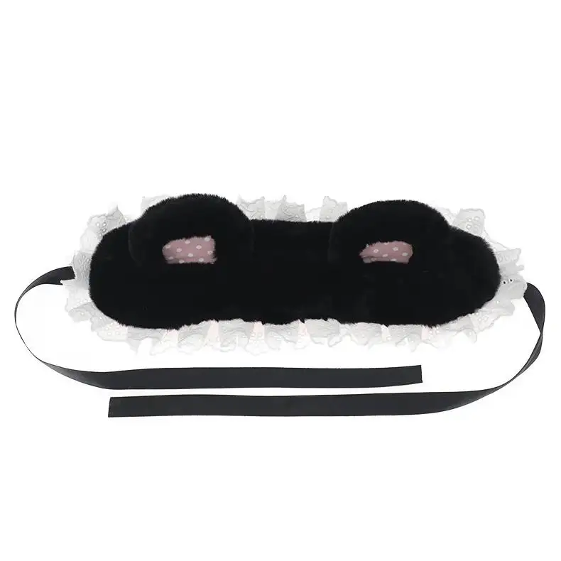 Handgefertigte plüsch bär-ohr-haar-zubehör Polka-Punkt-Kopfüberzug Comic-Con Biest-Ohr-Haarspitze Spitzen-Kopfband für Mädchen